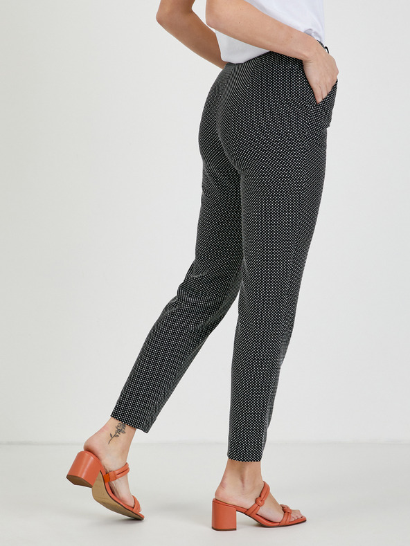 Orsay Belo-črne ženske pikčaste hlače ORSAY