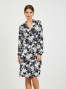 Orsay Belo-črna ženska cvetlična obleka ORSAY
