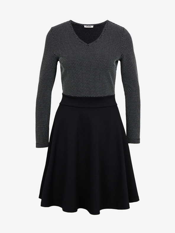 Orsay Črna ženska vzorčasta obleka ORSAY