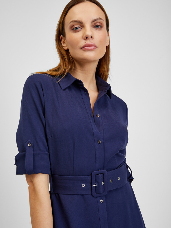 Orsay Temno modra ženska obleka ORSAY