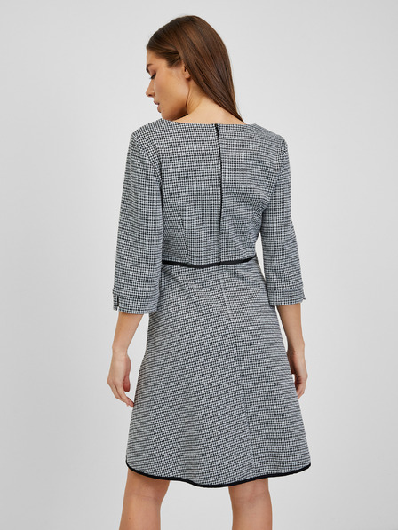 Orsay Belo-črna ženska vzorčasta obleka ORSAY