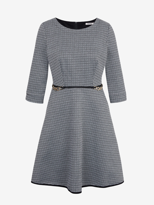 Orsay Belo-črna ženska vzorčasta obleka ORSAY