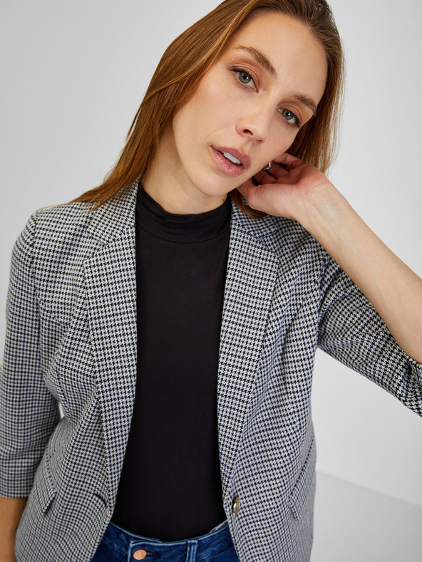 Orsay Belo-črna ženska karirasta jakna ORSAY