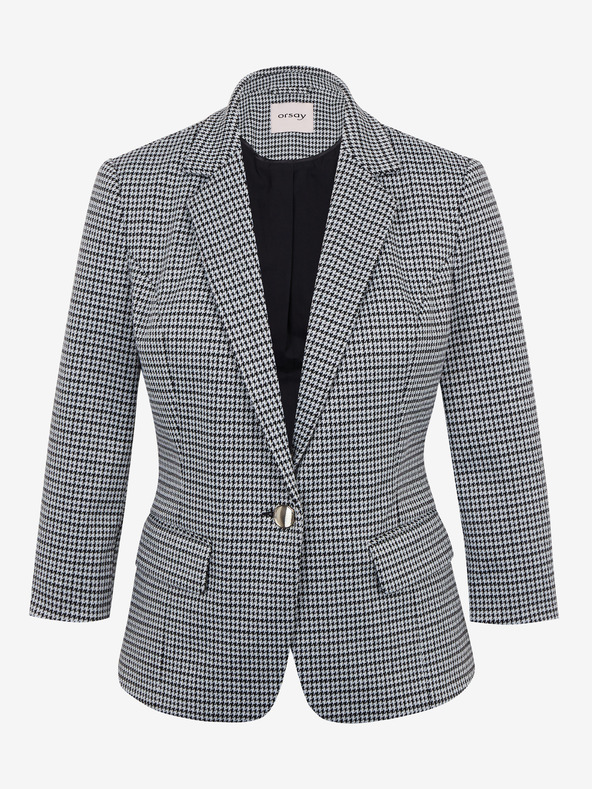 Orsay Belo-črna ženska karirasta jakna ORSAY