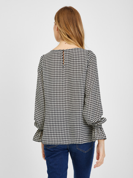 Orsay Črno-bela ženska vzorčasta bluza ORSAY