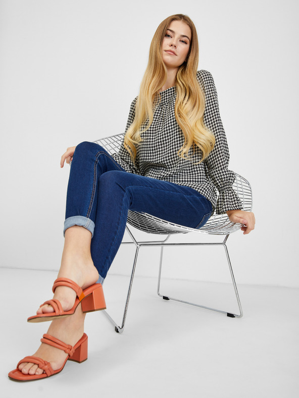 Orsay Črno-bela ženska vzorčasta bluza ORSAY