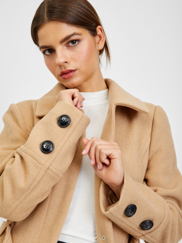 Orsay Bež ženski zimski plašč z dodatkom volne ORSAY