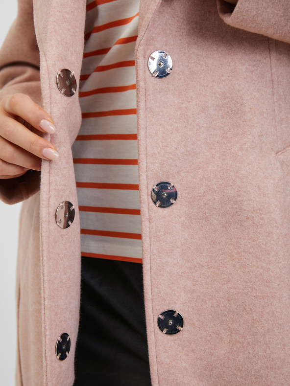 Orsay Rožnat ženski zimski plašč s pasom ORSAY