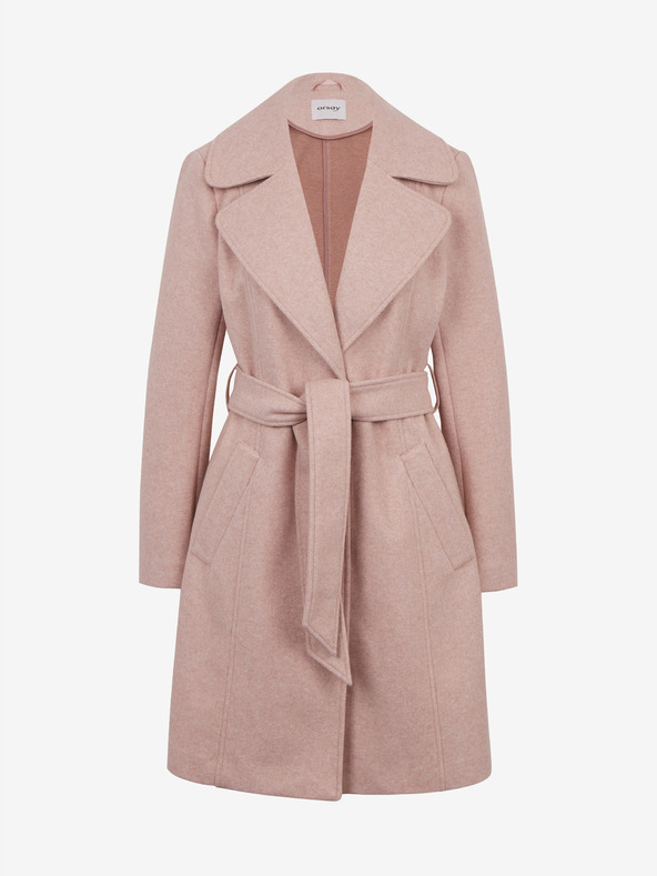 Orsay Rožnat ženski zimski plašč s pasom ORSAY