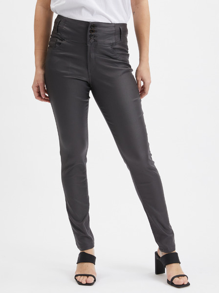 Orsay Temno sive ženske skinny fit hlače ORSAY