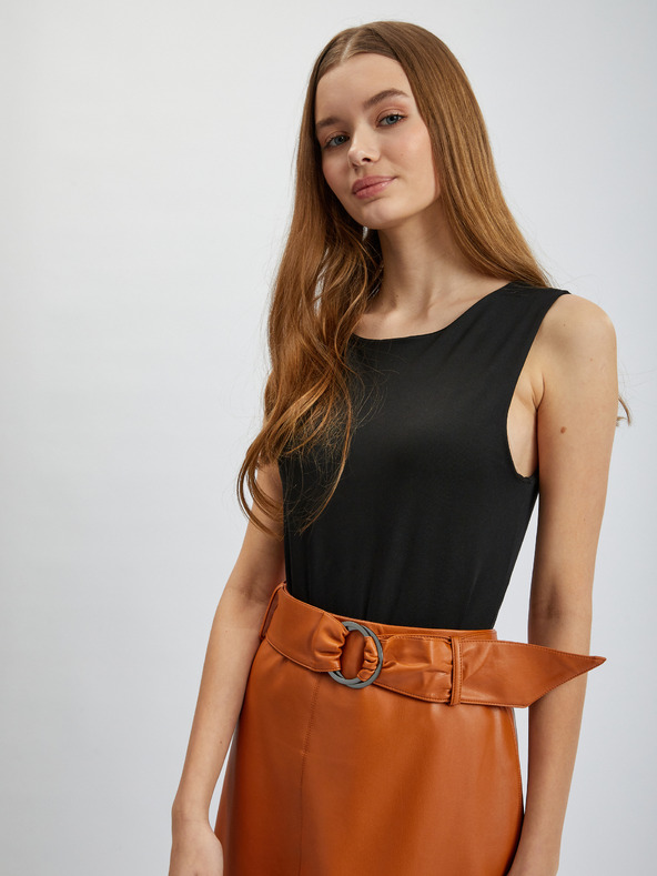 Orsay Rjavo žensko oprijeto krilo iz umetnega usnja ORSAY