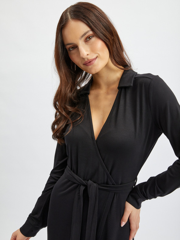 Orsay Črna ženska obleka ORSAY