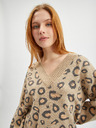Orsay Svetlo rjav ženski vzorčast pulover ORSAY