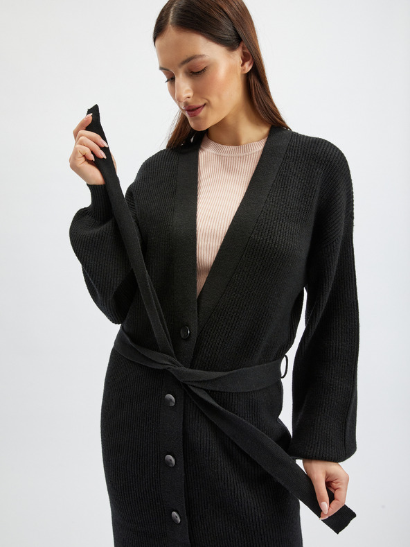 Orsay Črn ženski dolg kardigan ORSAY