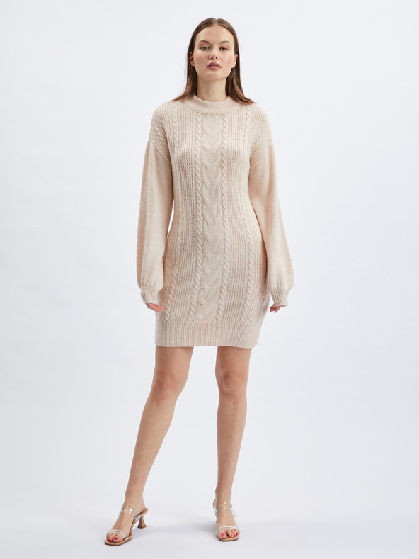 Orsay Bež ženska puloverska obleka ORSAY