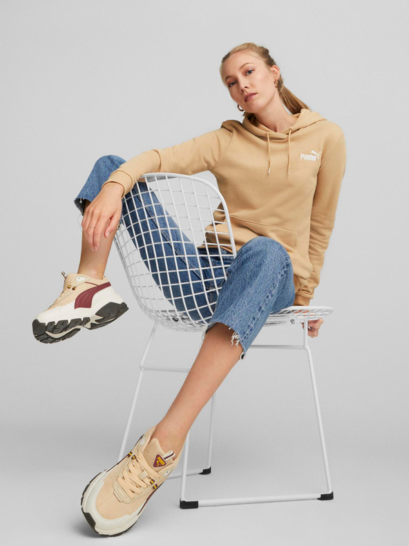 Puma Bež barva ženska jopica s kapuco Puma