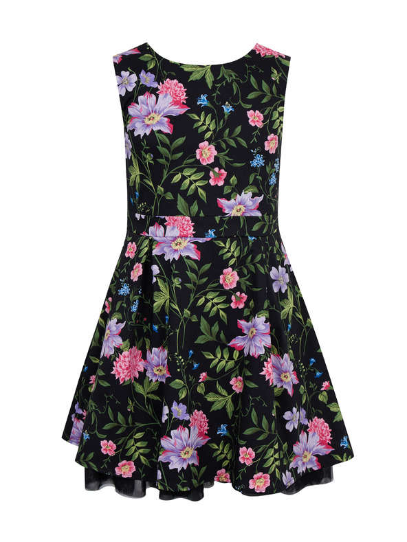 Orsay Črna dekliška cvetlična obleka ORSAY