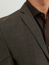 Jack & Jones Temno rjava moška jakna Jack & Jones Solaris Plaid Blazer
