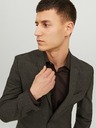 Jack & Jones Temno rjava moška jakna Jack & Jones Solaris Plaid Blazer