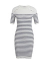 Orsay Bela ženska črtasta puloverska obleka ORSAY