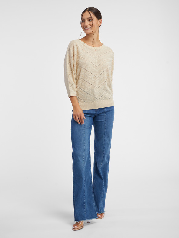 Orsay Bež ženski vzorčast pulover ORSAY