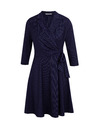 Orsay Temno modra ženska črtasta zavita obleka ORSAY