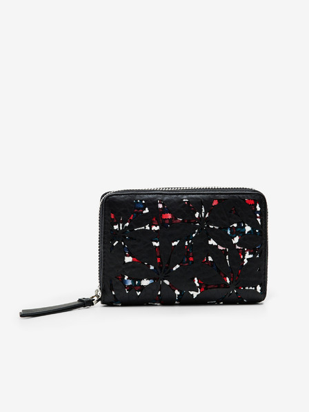 Desigual Črna ženska denarnica Desigual Onyx Marisa z vzorcem