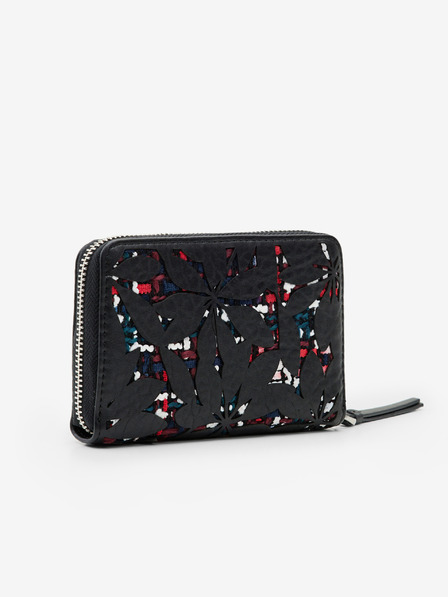 Desigual Črna ženska denarnica Desigual Onyx Marisa z vzorcem