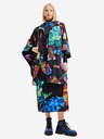 Desigual Črn Desigual ženski pončo z vzorcem Manchas Colima