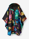 Desigual Črn Desigual ženski pončo z vzorcem Manchas Colima