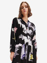 Desigual Črna ženska srajčna midi obleka Desigual Percy