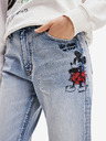 Desigual Svetlo modre Desigual ženske kavbojke ravnega kroja Mickey Rock