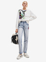 Desigual Svetlo modre Desigual ženske kavbojke ravnega kroja Mickey Rock