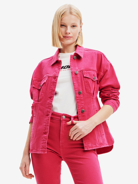 Desigual Temno roza Desigual ženska jeans jakna Morgon