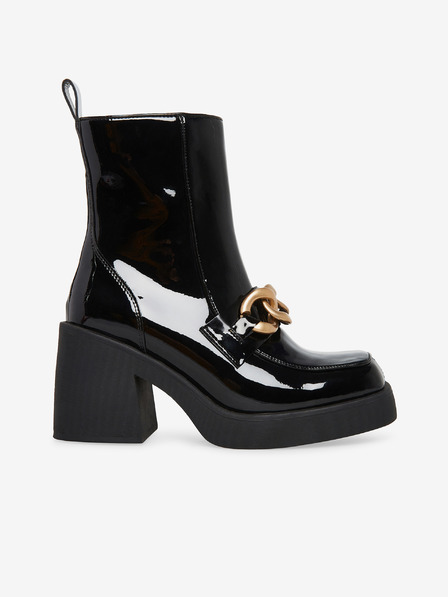 Steve Madden Črni bleščeči gležnjarji s peto Steve Madden Blooms