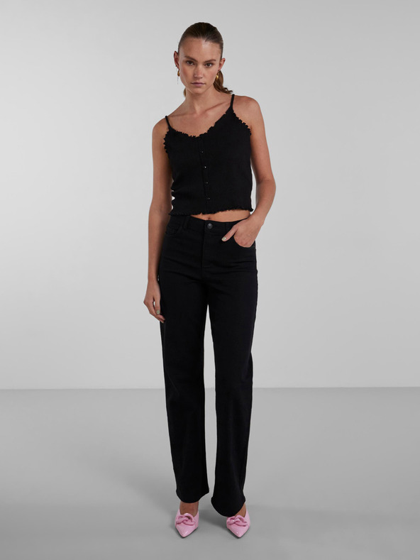 Pieces Črna ženska majica Pieces Nukisa