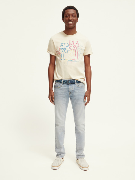 Scotch & Soda Temno moder moški usnjen pas Scotch & Soda