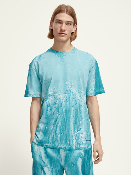 Scotch & Soda Turkizna moška vzorčasta srajca Scotch & Soda