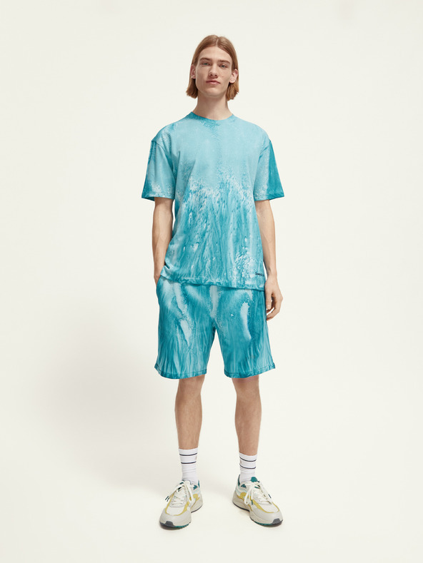 Scotch & Soda Turkizna moška vzorčasta srajca Scotch & Soda