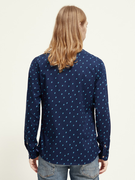 Scotch & Soda Temno modra moška srajca z vzorcem Scotch & Soda
