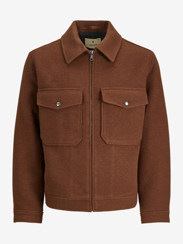 Jack & Jones Rjava moška volnena jakna Jack & Jones Baxter