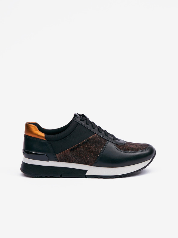Michael Kors Črne ženske superge z usnjenimi detajli Michael Kors Allie Trainer