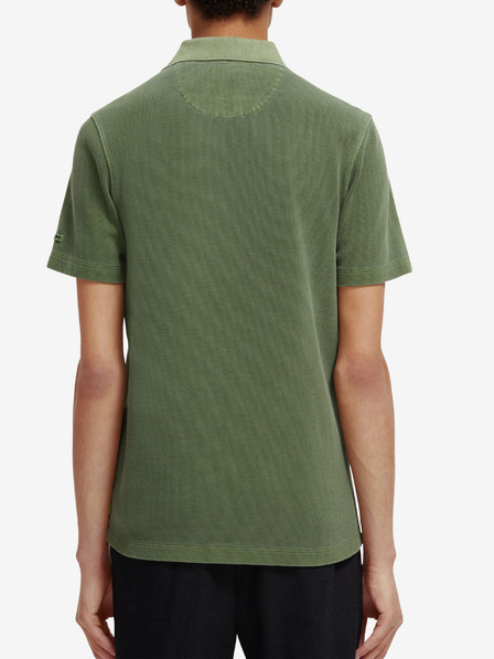 Scotch & Soda Zelena moška polo majica Scotch & Soda Garment Dye