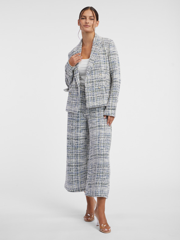 Orsay Modro-smetanova ženska jakna iz tvida ORSAY