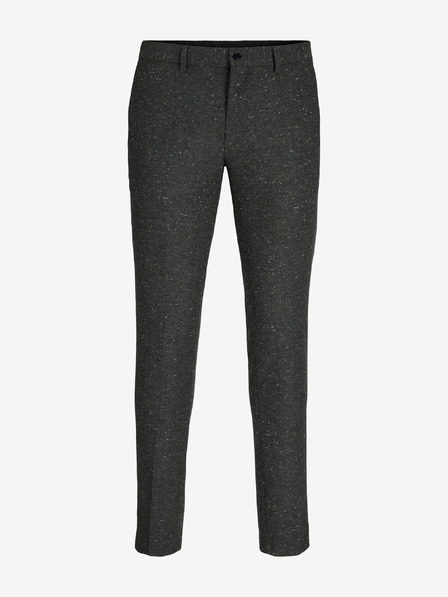 Jack & Jones Temno sive moške hlače Jack & Jones Franco iz mešanice volne