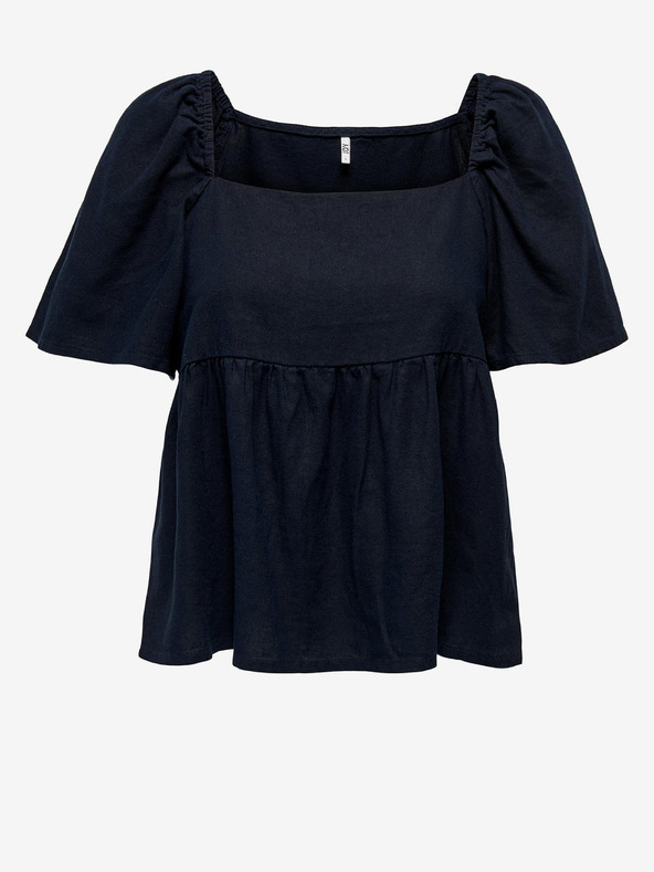 Jacqueline de Yong Temno modra ženska lanena majica JDY Say