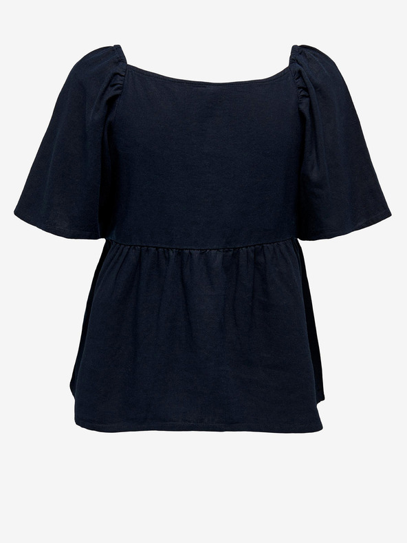 Jacqueline de Yong Temno modra ženska lanena majica JDY Say