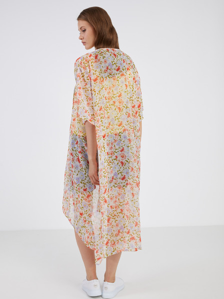 Pieces Beli ženski cvetlični kaftan Pieces Vertrud
