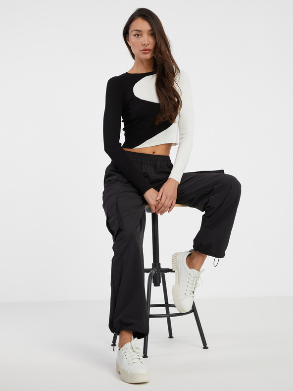 ONLY Bel in črn ženski vzorčast pulover ONLY Polly