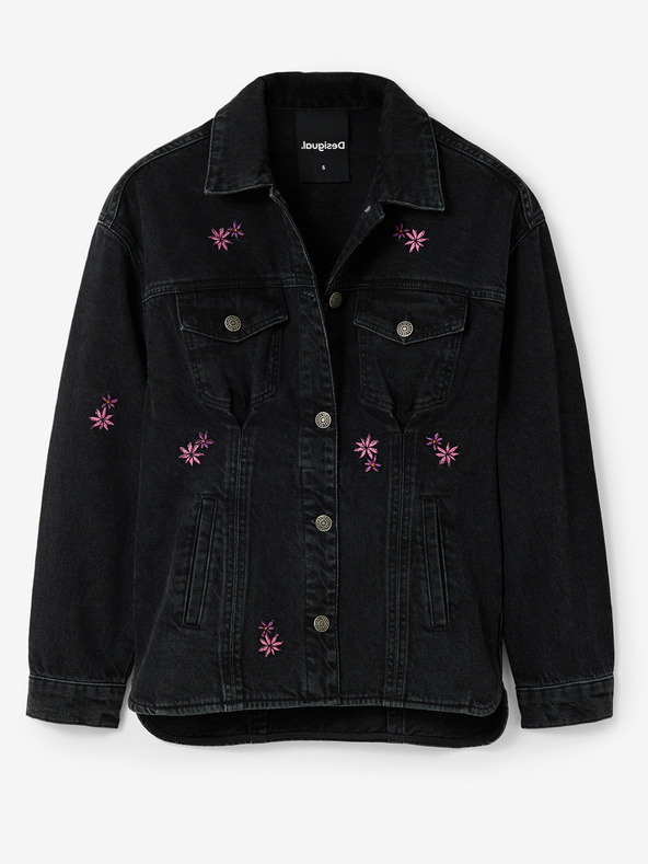 Desigual Črna ženska jakna iz džinsa Desigual Arkansas